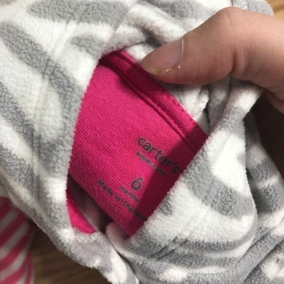 Carter’s Fleece Sweatshirt Bundle 6 months Pink Gray Pink Girls Baby - Picture 6 of 6